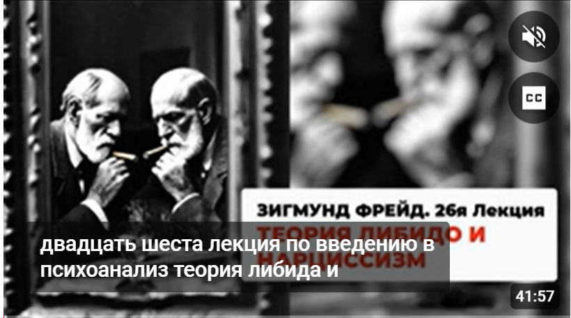 Зигмунд Фрейд. "Теория либидо и нарциссизм". 26-я лекция по введению в Психоанализ.